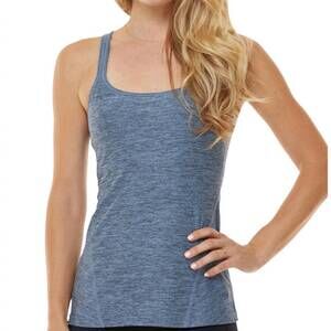 NEW SHAPE ACTIVE xx tank top with built in bra in blue